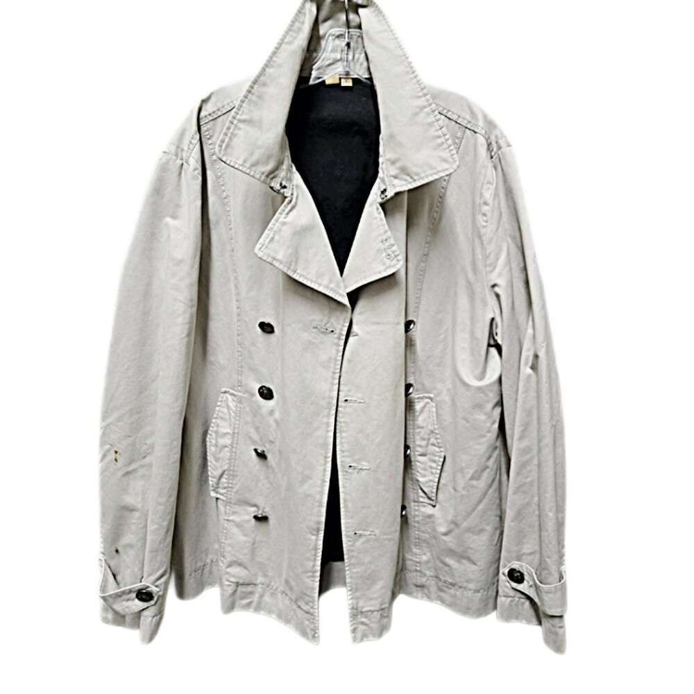 💥CALVIN KLEIN CK-39 LG WHITE JACKET TRENCH COAT VINTAGE 90'S LIGHT DRESS JACKET